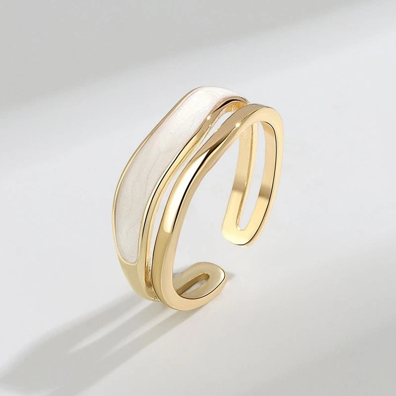 Retro Gold Color  Luxury Irregular Adjustable Finger Ring