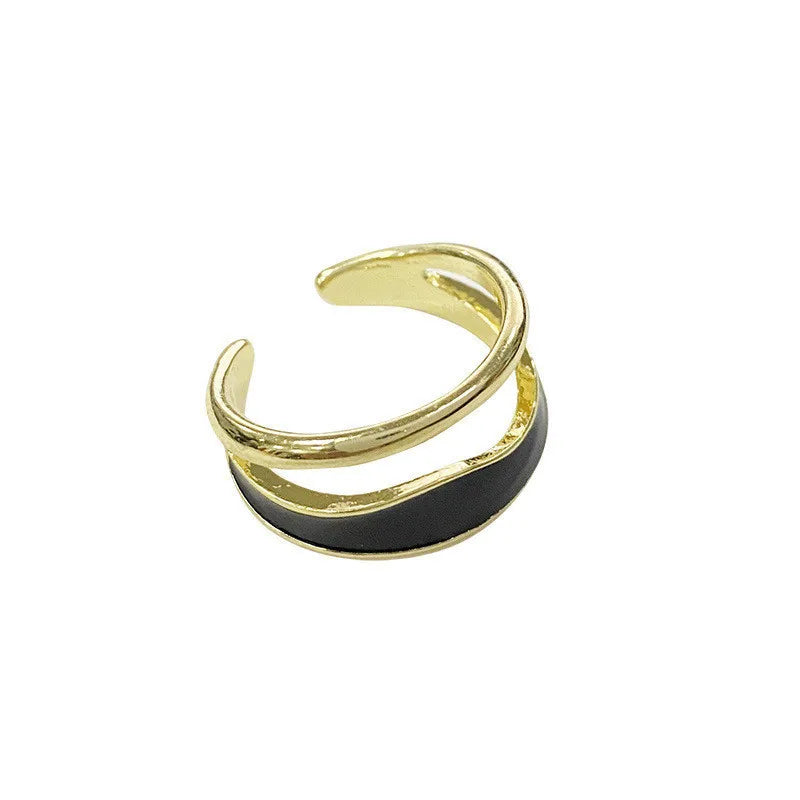 Retro Gold Color  Luxury Irregular Adjustable Finger Ring