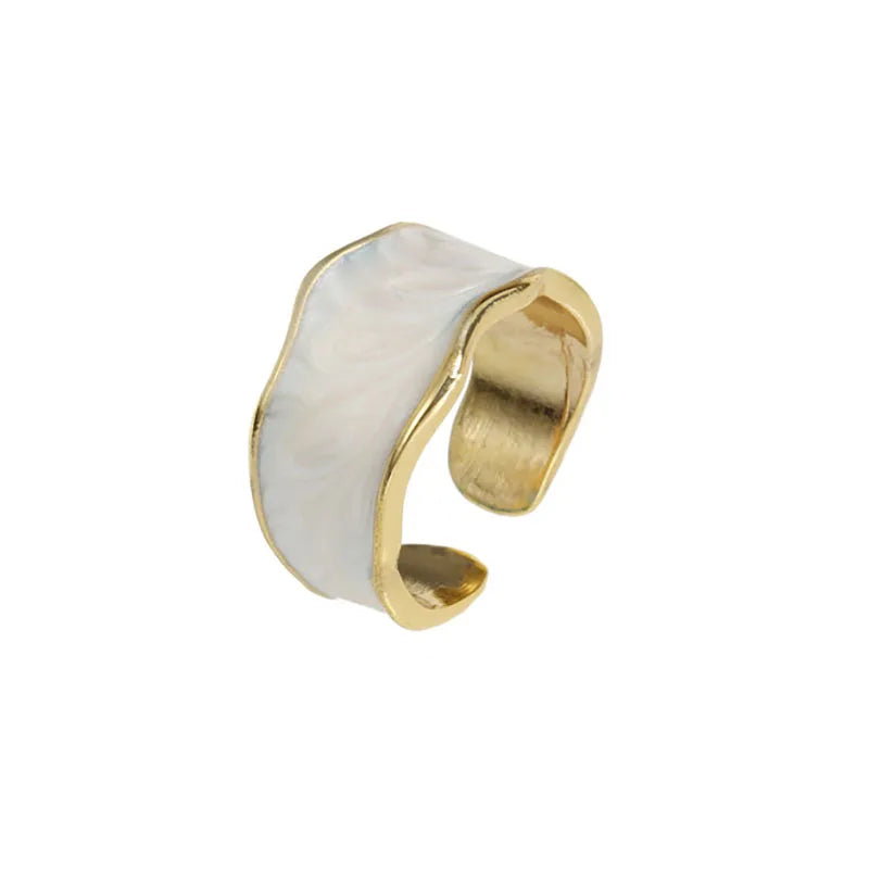 Retro Gold Color  Luxury Irregular Adjustable Finger Ring